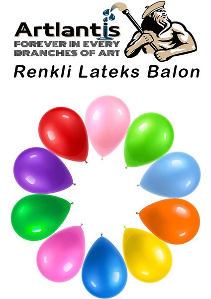 Balon Renkli Lateks 10 Adet Renkli Balon 10'' Canlı Renkler Parti Doğum Günü Süsleme Malzemeleri Balon 26 cm