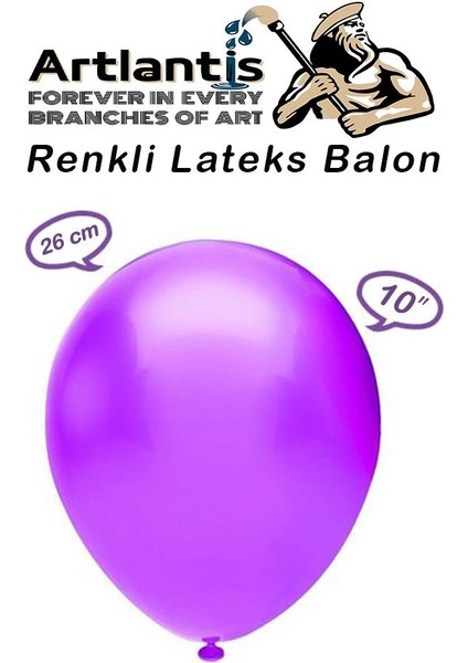 Balon Renkli Lateks 10 Adet Renkli Balon 10'' Canlı Renkler Parti Doğum Günü Süsleme Malzemeleri Balon 26 cm