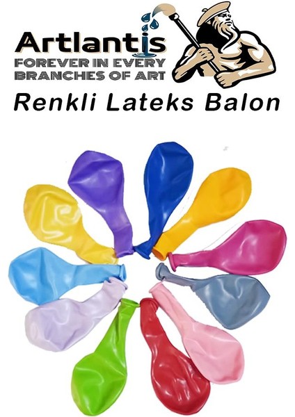 Balon Renkli Lateks 10 Adet Renkli Balon 10'' Canlı Renkler Parti Doğum Günü Süsleme Malzemeleri Balon 26 cm