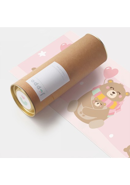 Ayı Ailesi Sticker Duvar Bordürü, Çocuk Odası Dekorasyonu, Bebek Odası, Kreş Duvar Sticker indirimleri