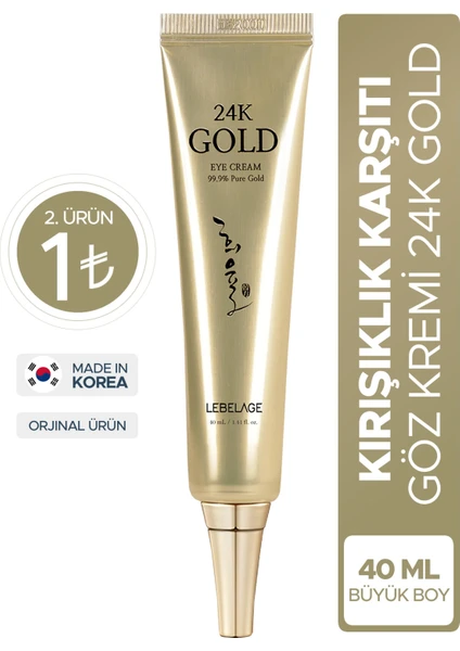 24K Altın İçeren Nemlendirici Göz Kremi - Heeyul 24K Gold Eye Cream 40 ml