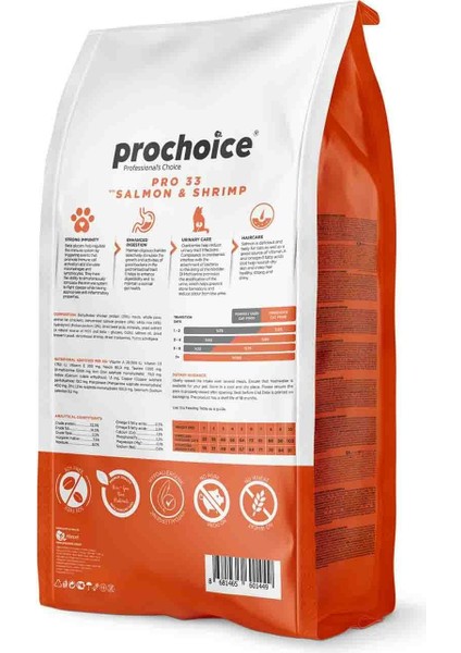 Prochoice Pro 33 Sterilised Somonlu ve Karidesli Kısırlaştırılmış Yetişkin Kedi Maması 2 kg