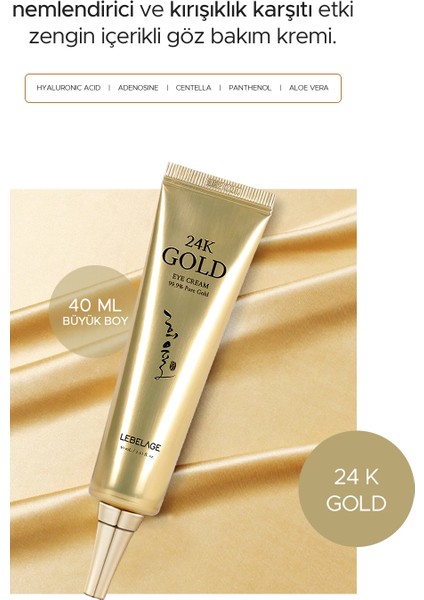 24K Altın İçeren Nemlendirici Göz Kremi - Heeyul 24K Gold Eye Cream 40 ml