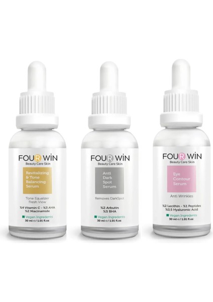 Niacinamide Arbutin Peptides Cilt & Göz Çevresi Beauty Care Serum Sets Skin Serums 3’lü Set
