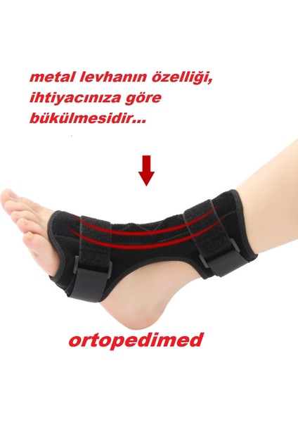 Ayarlanabilir Gece Ateli Sabitleyici Ayak Bileği Desteği 2 Adet