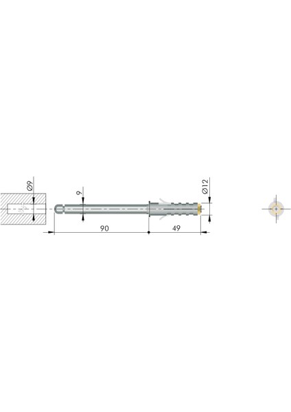 1 Adet Italıana Ferramenta - Shelf Gizli Raf Tutucu 9X90 mm