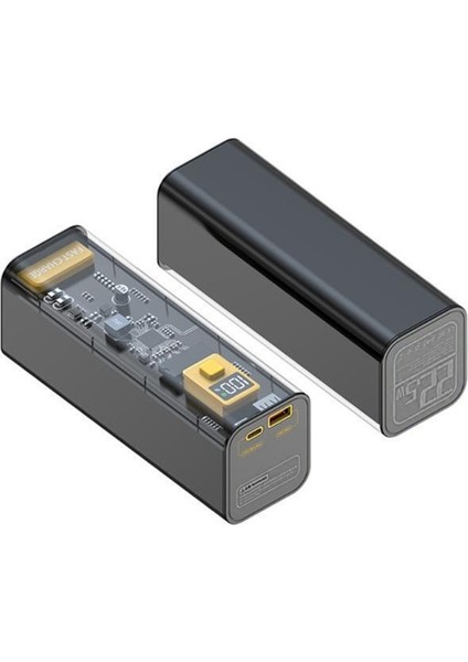 Ally 22.5W Pd 30000 Mah Transparan LED Göstergeli Powerbank