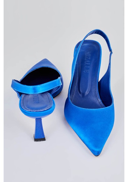 Arkası Açık Saks Stiletto