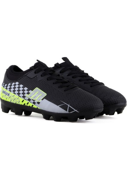 231-1139 Mr Erkek Siyah-Sarı Çoraplı Krampon Futbol Ayakkabı modelleri
