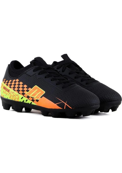 231-1139 Mr Erkek Siyah-Turuncu Çoraplı Krampon Futbol Ayakkabı modelleri