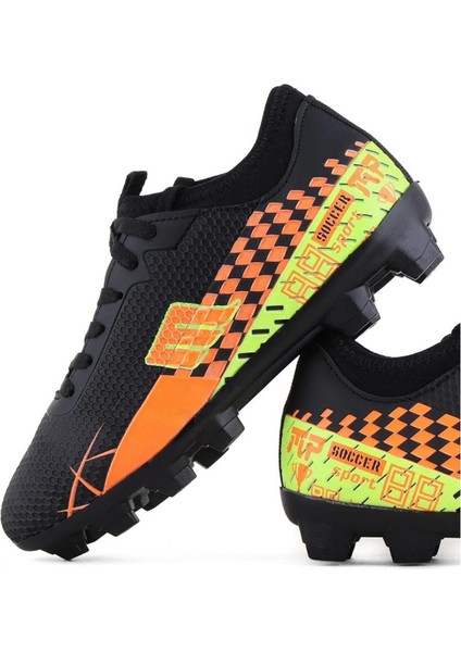 231-1139 Mr Erkek Siyah-Turuncu Çoraplı Krampon Futbol Ayakkabı fırsatları