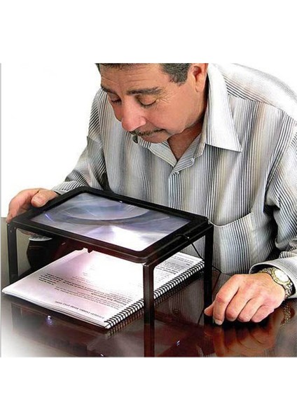 Tam Sayfa Okuma Büyüteci LED Işık Hediye Büyüteç Tam Sayfa 3D Katlanır Stand Büyüteç (Yurt Dışından) fiyatları