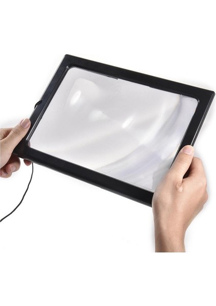 Tam Sayfa Okuma Büyüteci LED Işık Hediye Büyüteç Tam Sayfa 3D Katlanır Stand Büyüteç (Yurt Dışından) modelleri