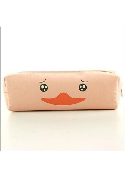 Yaratıcı Karikatür Kare Pu Kalem Çantası Sevimli Hayvan Kırtasiye Çantası Çok Fonksiyonlu Öğrenci Kalem Çantası (Yurt Dışından)