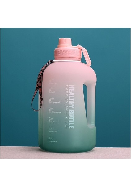 2.2l Büyük Kapasiteli Su Şişesi - Pembe/yeşil (Yurt Dışından)