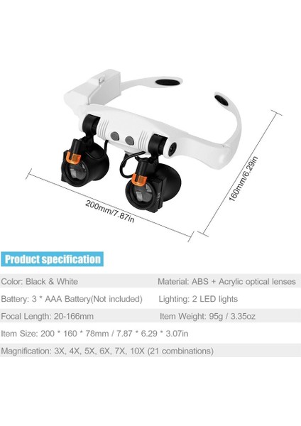 Kafa Bandı Büyüteç Göz Büyüteçleri Gözlük Stili Eller (Yurt Dışından) modelleri