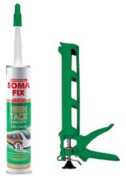 Beyaz Multibond - High Tack Hibrid Sıvı Çivi Korniş Seramik Extra Kuvvetli Yapıştırıcısı ve Silikon Tabancası Seti