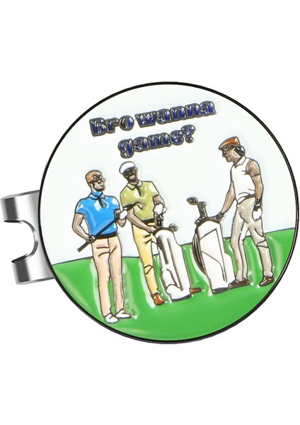 Golf Şapkası Klipli Golf Topu Işaretleyici Vizör Putt Pozisyon Insan Desen (Yurt Dışından) modelleri
