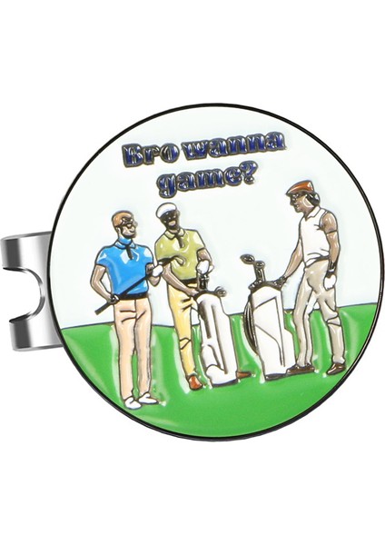Golf Şapkası Klipli Golf Topu Işaretleyici Vizör Putt Pozisyon Insan Desen (Yurt Dışından) fırsatları