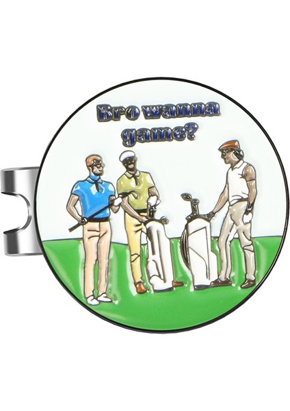 Golf Şapkası Klipli Golf Topu Işaretleyici Vizör Putt Pozisyon Insan Desen (Yurt Dışından) indirimleri
