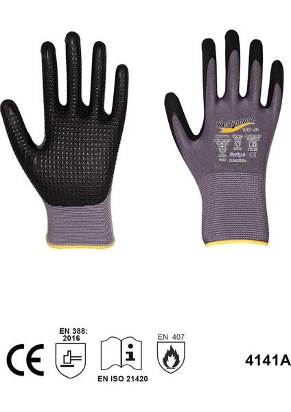 TBW51 Mikro Köpük Nitril Kaplama Avuç İçi Dotlu İş Eldiveni