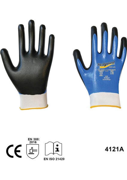 TBW34 Çift Kaplı Mavi Eldiven