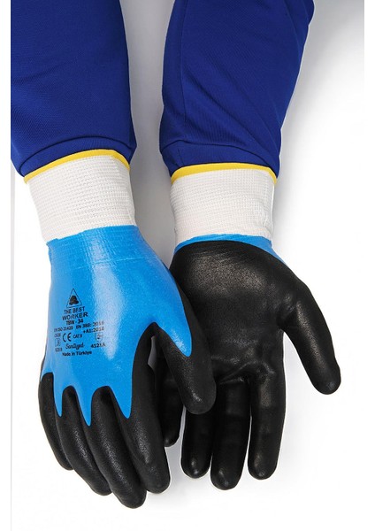 TBW34 Çift Kaplı Mavi Eldiven fiyatları