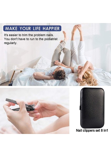 Tırnak Makası Seti 8'i 1 Arada Erkekler Kadınlar Için Profesyonel Kişisel Tırnak Bakım Seti (Mavi) (Yurt Dışından) indirimleri