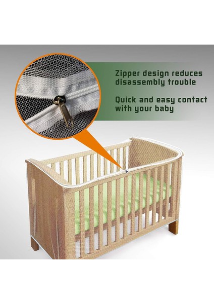 Bebek Yatağı Cibinlik, Fermuarlı Kedi Cibinlik, Taşınabilir Bebek Beşik Cibinlik Beşik ve Beşik Için Ince Örgü Sivrisinek Kovucu (60*130CM*90CM) (Yurt Dışından) fırsatları