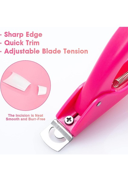 2 Adet Tırnak Kesici Seti Yapay Tırnak Sanatı Manikür Aletleri Için Tırnak Ucu Düzeltici (Siyah, Pembe) (Yurt Dışından) modelleri