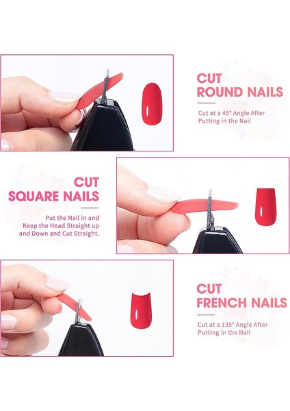 2 Adet Tırnak Kesici Seti Yapay Tırnak Sanatı Manikür Aletleri Için Tırnak Ucu Düzeltici (Siyah, Pembe) (Yurt Dışından) fırsatları