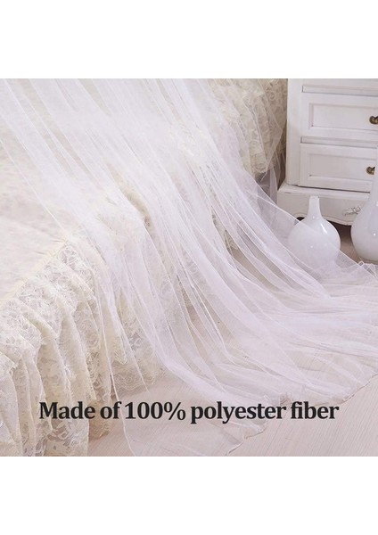 Beyaz Cibinlik Gölgelik, Prenses Gölgelik Cibinlik Kubbe Bebek Veya Çocuk Odası Için Polyester Dekorasyon (Yükseklik 250 Cm) (Yurt Dışından) modelleri