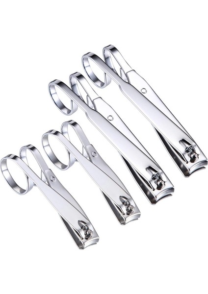 4 Paket Tırnak Makası Ayak Tırnak Makası Paslanmaz Çelik Kenar Tırnak Makası Seti, Büyük ve Küçük (Yurt Dışından)