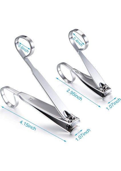 4 Paket Tırnak Makası Ayak Tırnak Makası Paslanmaz Çelik Kenar Tırnak Makası Seti, Büyük ve Küçük (Yurt Dışından) fiyatları