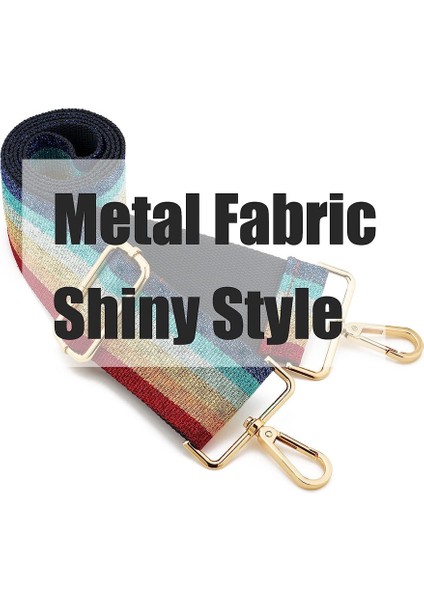 Geniş Omuz Askısı Ayarlanabilir Yedek Kemer Crossbody Kanvas Çanta (Renkli Gökkuşağı Altın Toka) (Yurt Dışından) modelleri