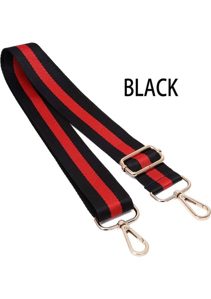 Geniş Omuz Askısı Ayarlanabilir Yedek Kemer Crossbody Kanvas Çanta（siyah ve Kırmızı ÇIZGILI）78-140CM (Yurt Dışından) modelleri