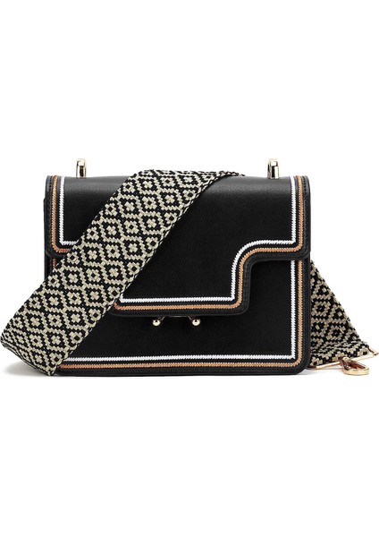 Geniş Omuz Askısı Ayarlanabilir Yedek Kemer Çapraz Kanvas ÇANTA（SIYAH）80-130CM (Yurt Dışından) fiyatları