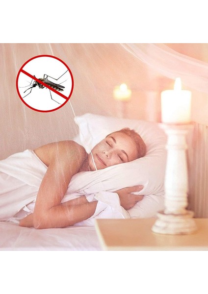 Yuvarlak Çift Kişilik Dantel Prenses Gölgelik, Çift Kişilik Yatak Için Büyük Kubbe Cibinlik, Deliksiz (Beyaz) (Yurt Dışından) fırsatları