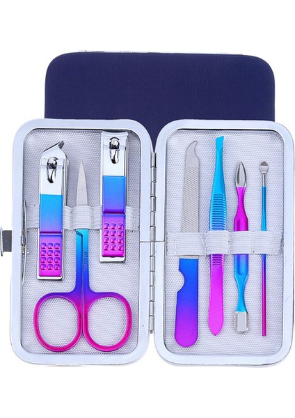 Tırnak Makası Seti Profesyonel Bakım Seti 7'si 1 Arada Profesyonel Kişisel Tırnak Bakım Seti, Gökkuşağı (Yurt Dışından) modelleri