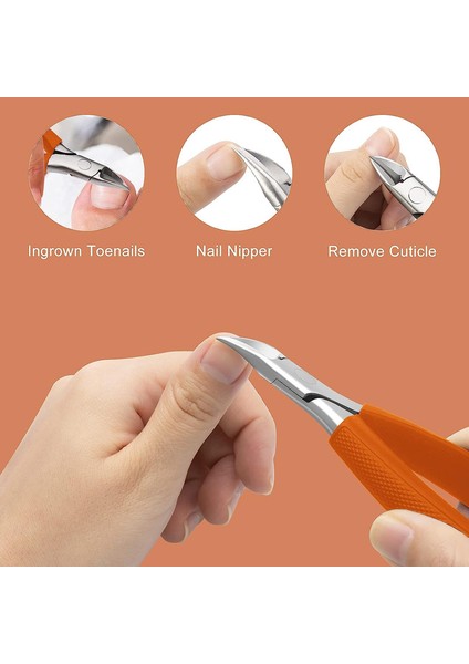 Kalın ve Batık Ayak Tırnakları Için Paslanmaz Çelik Tırnak Makası, Silikon Saplı, Turuncu (Yurt Dışından) modelleri
