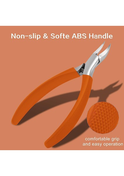 Kalın ve Batık Ayak Tırnakları Için Paslanmaz Çelik Tırnak Makası, Silikon Saplı, Turuncu (Yurt Dışından) indirimleri