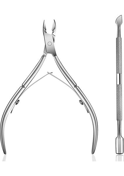 Profesyonel Paslanmaz Çelik Kütikül Kesici Makas Dayanıklı Pedikür Manikür Aletleri, Gümüş (Yurt Dışından)