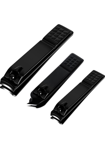 3 Adet Tırnak Makası Seti, Keskin Paslanmaz Çelik Tırnak ve Ayak Tırnağı Makası, Siyah (Yurt Dışından)