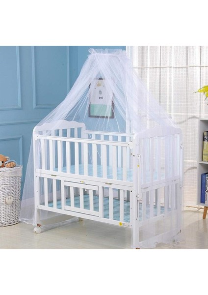 Polyester Beşik Gölgelik Cibinlik Çok Fonksiyonlu Kaldırma Braketi Cibinlik Rahat Nefes Alabilir Dayanıklı (420CM) (Yurt Dışından)