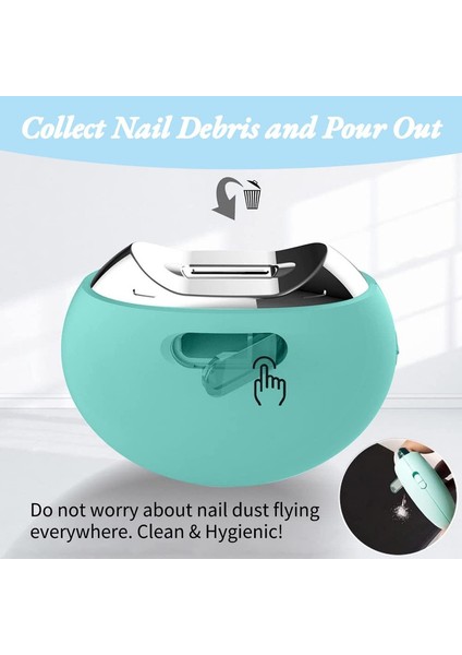 2'si 1 Arada Tasarım Elektrikli Tırnak Makası, Tırnak Kırpıntılarını Saklama, Keskin Pençeler Acıtmaz, Çift Hızlı Dişli (Yurt Dışından) fırsatları