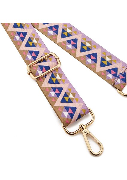 Geniş Omuz Askısı Ayarlanabilir Yedek Kemer Çapraz Kanvas Çanta(Pembe Dokumaaltın Toka) (Yurt Dışından) modelleri