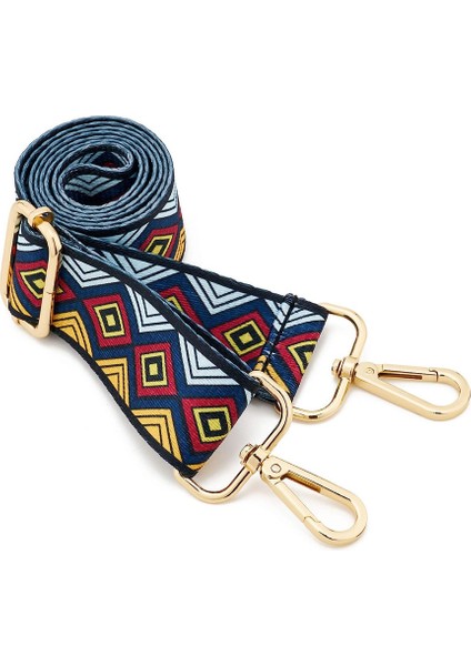 Geniş Omuz Askısı Ayarlanabilir Yedek Kemer Çapraz Kanvas Çanta(J7-Qj Altın TOKA)75-145CM (Yurt Dışından)