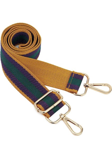 Geniş Omuz Askısı Ayarlanabilir Yedek Kemer Çapraz Kanvas ÇANTA（A-15SARI)80-130CM (Yurt Dışından)