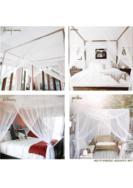 Yatak Sineklik, Gölgelik - Dört Kapılı Sineklik, Çoğu Yatak Boyutuna Uyar - Beyaz (Yurt Dışından) modelleri