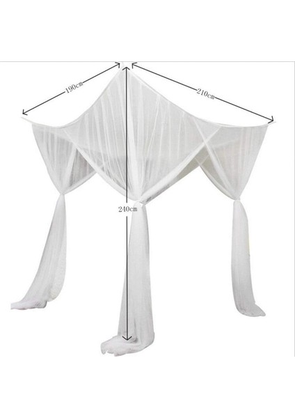 Yatak Sineklik, Gölgelik - Dört Kapılı Sineklik, Çoğu Yatak Boyutuna Uyar - Beyaz (Yurt Dışından) fırsatları